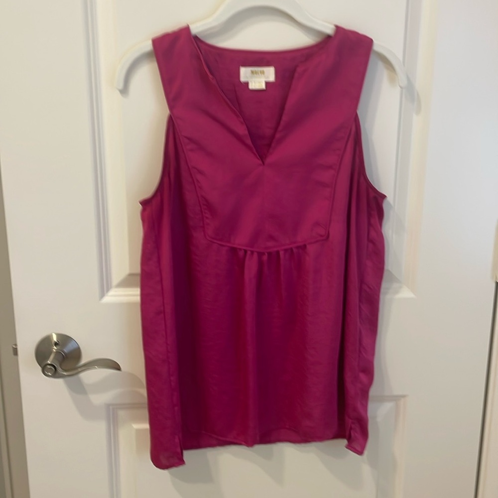 Maeve by Anthropologie Sleeveless Pink Blouse